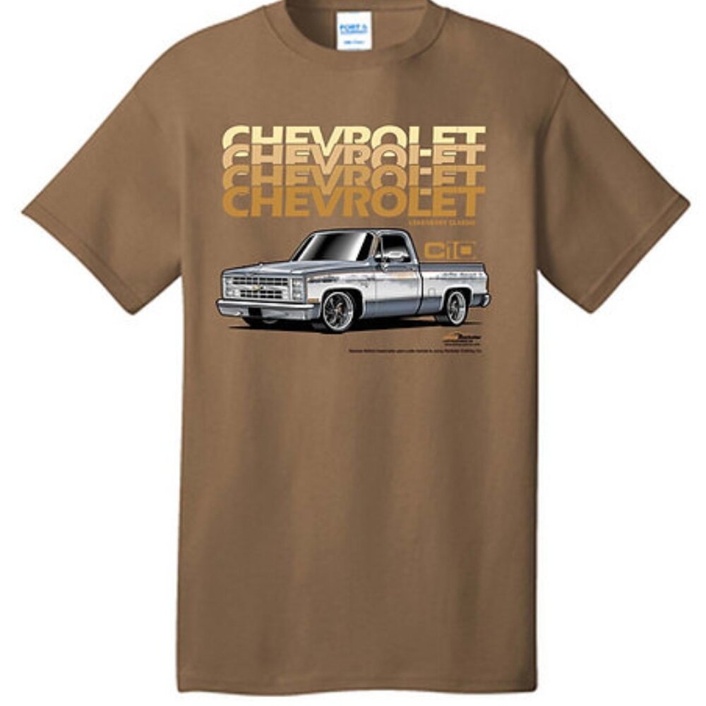 Chevy C10 Squarebody Truck Mens T Shirt Tan/Brown